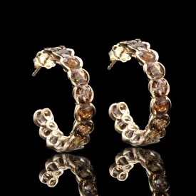 Andalusite Eternity Hoop Earrings In Gold