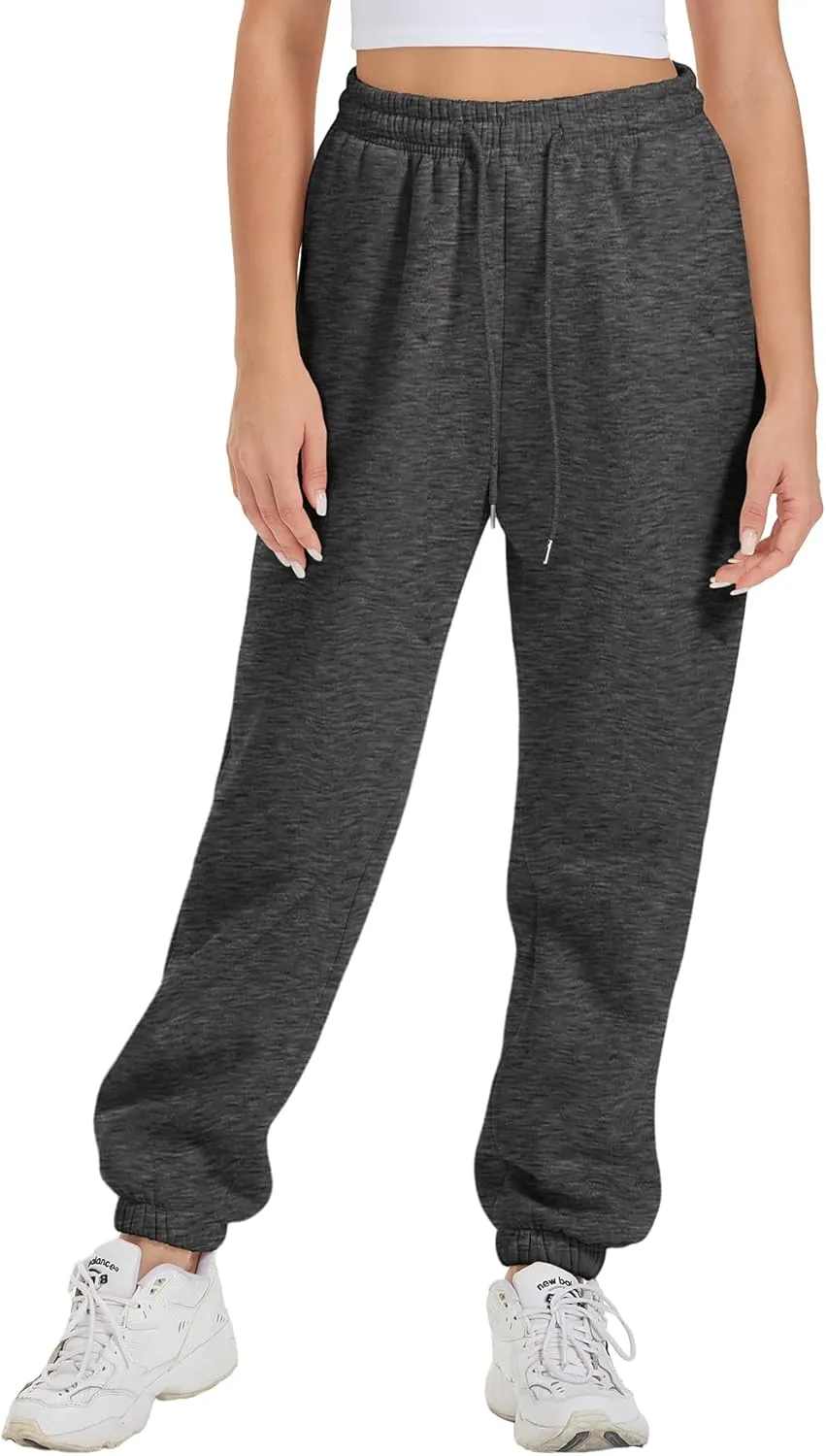 ATHMILE Sweatpants Women Fleece Pockets Winter Fall Fashion Baggy Lounge Pants Joggers