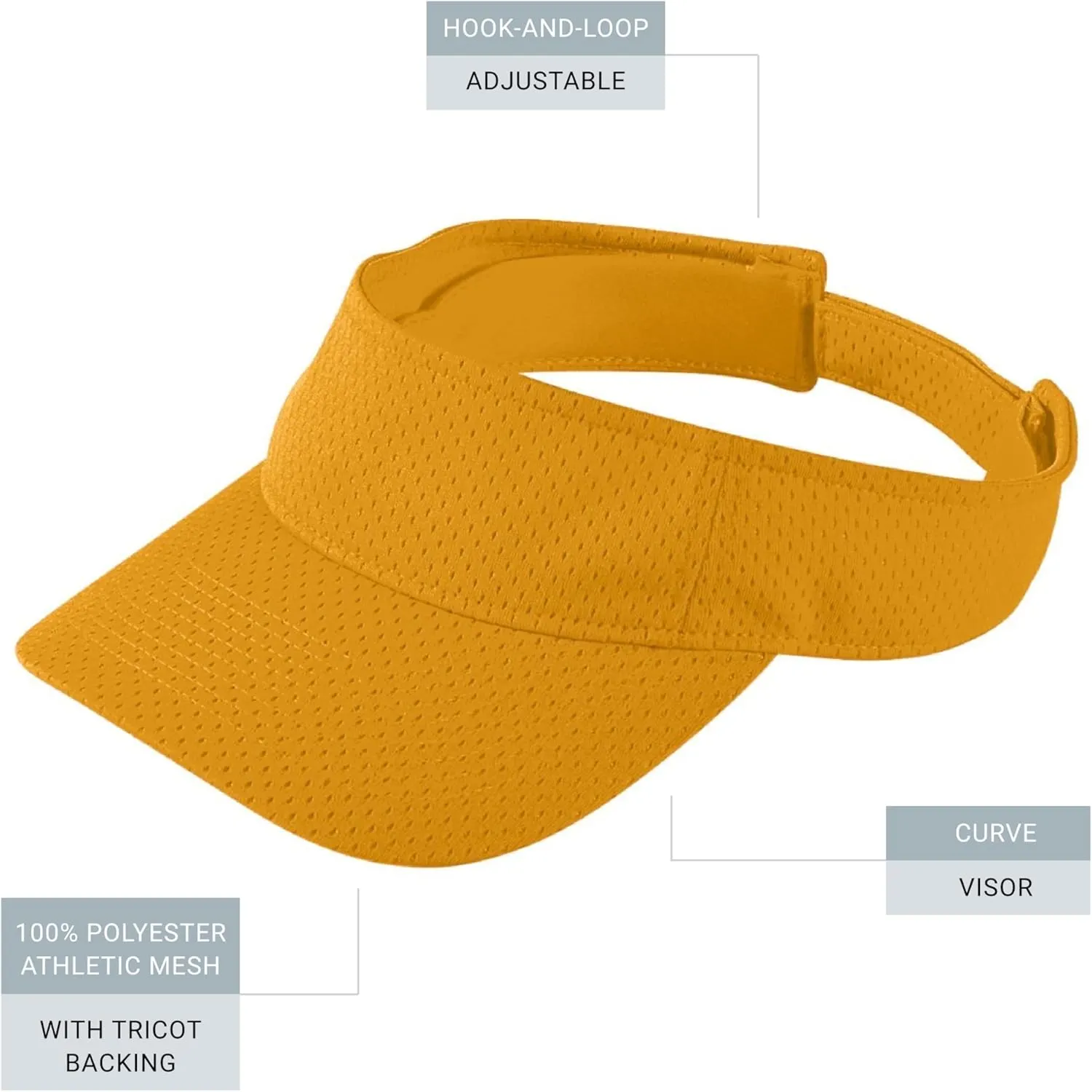 Augusta Sportswear Women's Athletic Mesh Visor - Stylish Sun Hat for Golf, Running, and Outdoor Activities