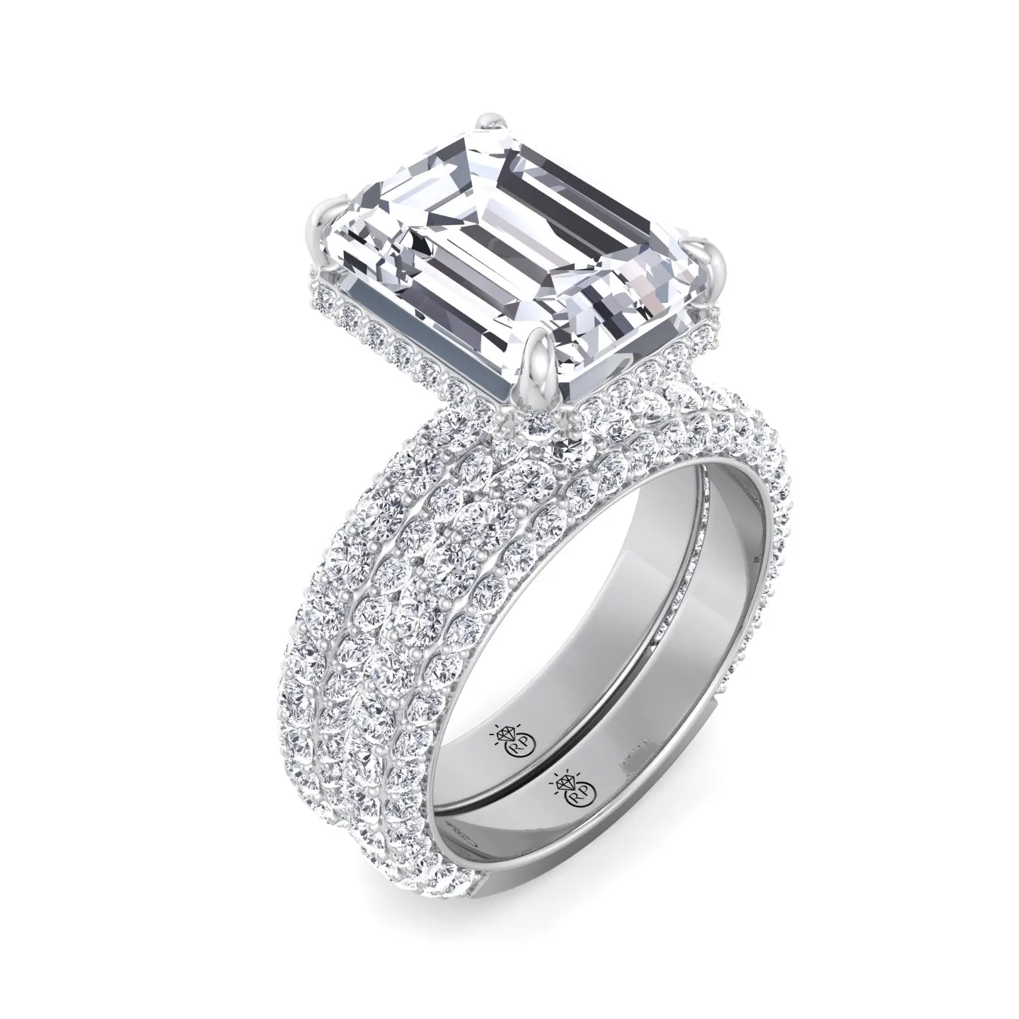 Azores - Matching Pave Wedding Band (0.79 CT)
