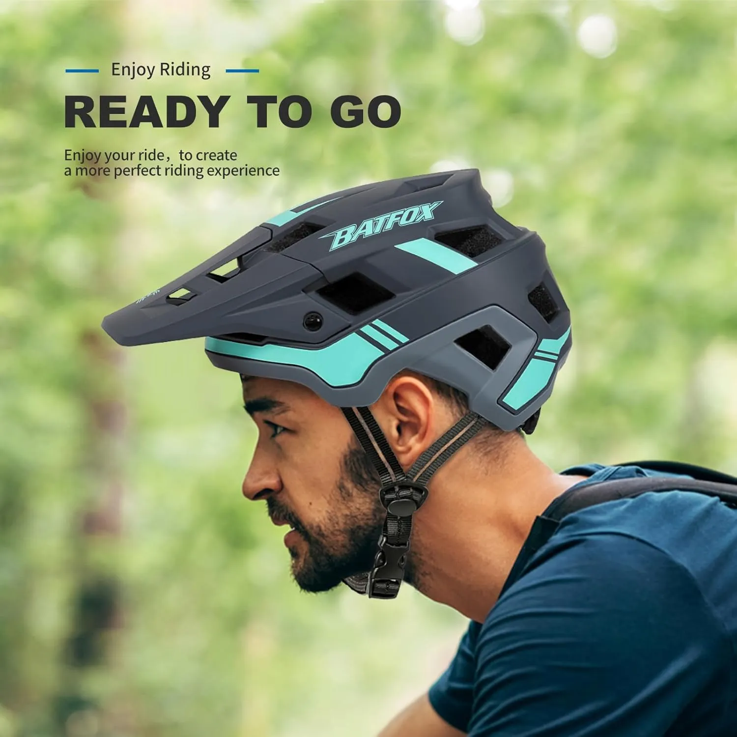 BATFOX Bike Helmet,Mountain Bike Helmet Helmets for Men Women Adults Youth