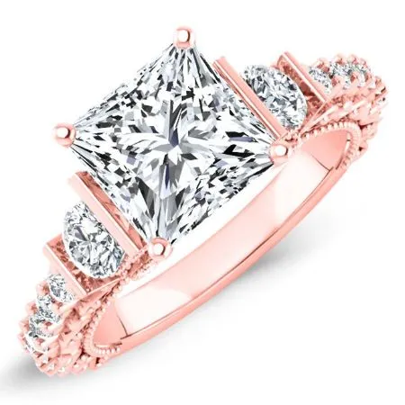 Belle Diamond Matching Band for Princess Center (Band Only. Engagement Ring Not Included)