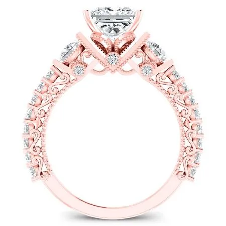 Belle Diamond Matching Band for Princess Center (Band Only. Engagement Ring Not Included)