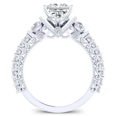 Belle Diamond Matching Band for Princess Center (Band Only. Engagement Ring Not Included)