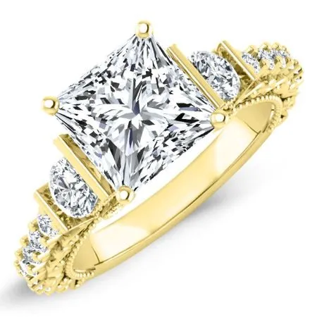 Belle Diamond Matching Band for Princess Center (Band Only. Engagement Ring Not Included)