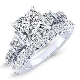 Belle Diamond Matching Band for Princess Center (Band Only. Engagement Ring Not Included)