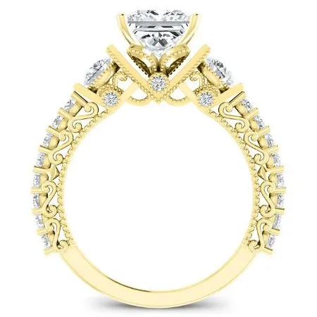 Belle Diamond Matching Band for Princess Center (Band Only. Engagement Ring Not Included)