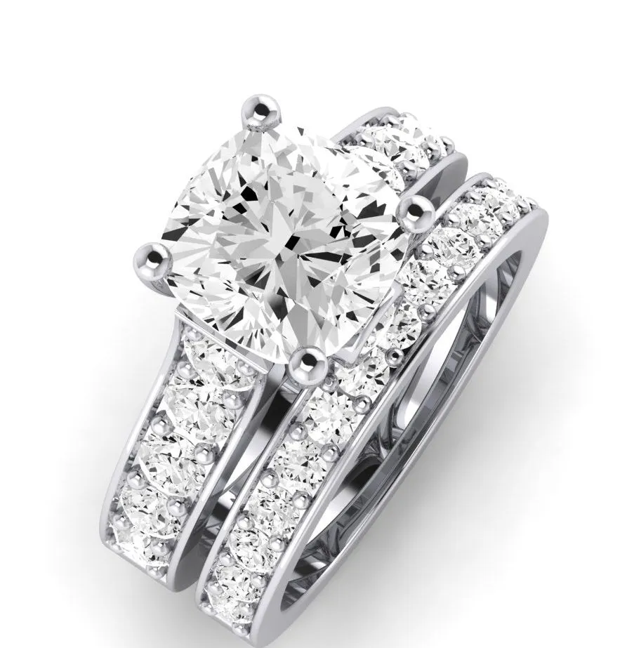Calluna Lab Diamond Matching Band for Cushion Center (Band Only. Engagement Ring Not Included)