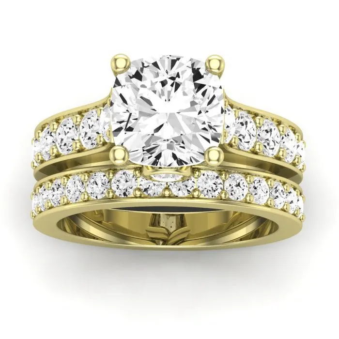 Calluna Lab Diamond Matching Band for Cushion Center (Band Only. Engagement Ring Not Included)
