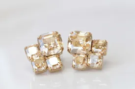 CHAMPAGNE CLUSTER STUDS