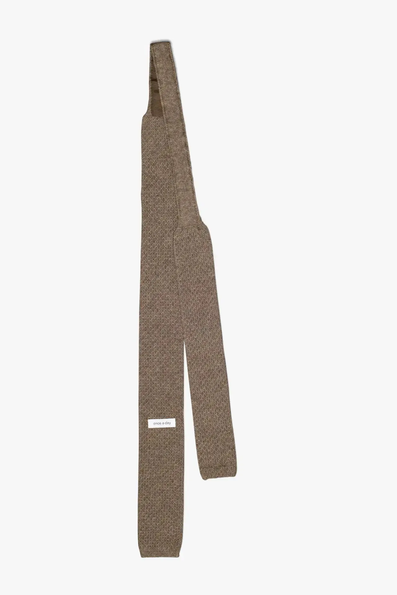 Cotton knitted Tie - Brown