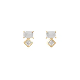 Crystal Baguette Studs