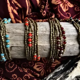 Crystal Bead Multi Strand Bracelet
