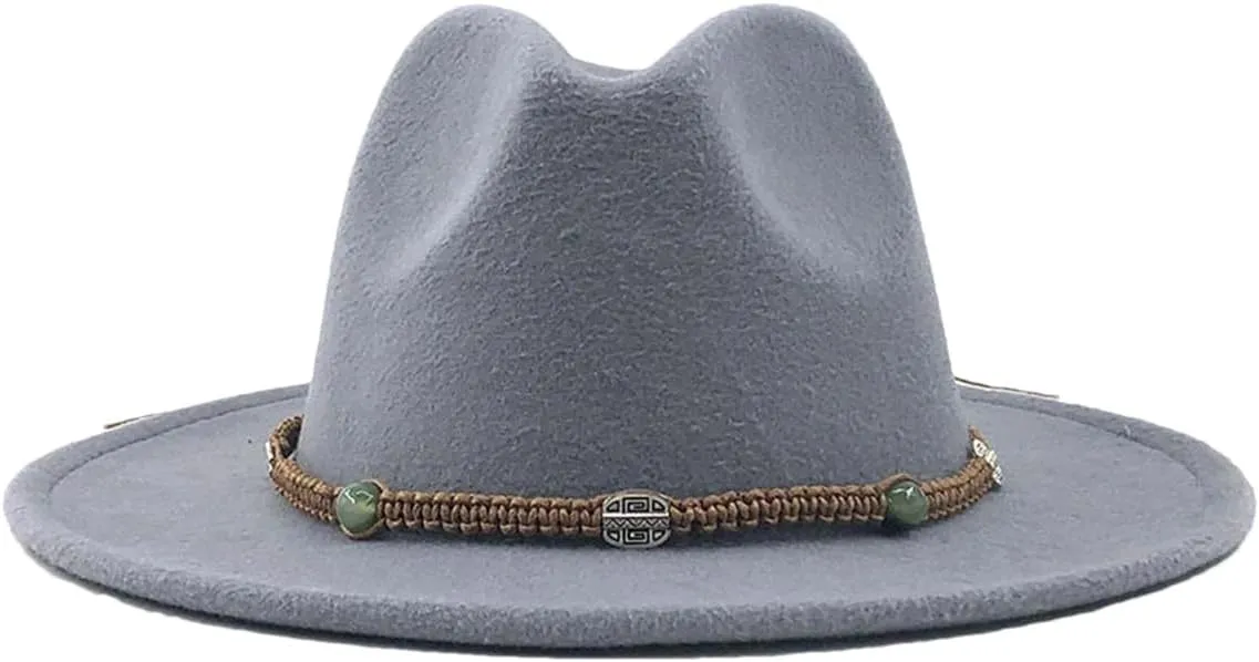 Dcvmvmn Men Wide Brim Caps Female Male Hat Jazz Cap Winter Panama Hat Fedoras Hat