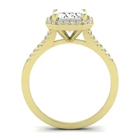 Desert Rose Diamond Matching Band for Emerald Center (Band Only. Engagement Ring Not Included)