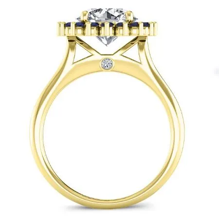 Dicentra Moissanite Matching Band for Round Center (Band Only. Engagement Ring Not Included)