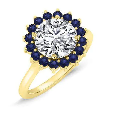 Dicentra Moissanite Matching Band for Round Center (Band Only. Engagement Ring Not Included)