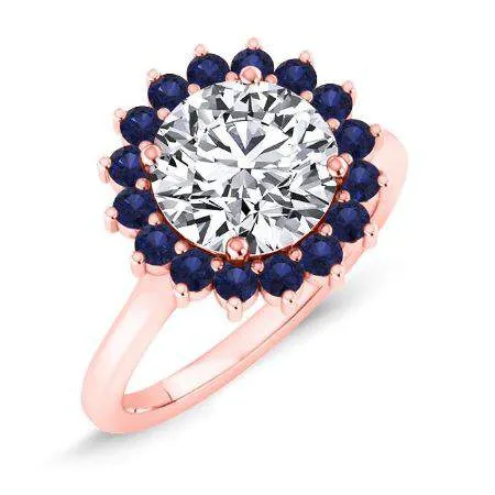 Dicentra Moissanite Matching Band for Round Center (Band Only. Engagement Ring Not Included)