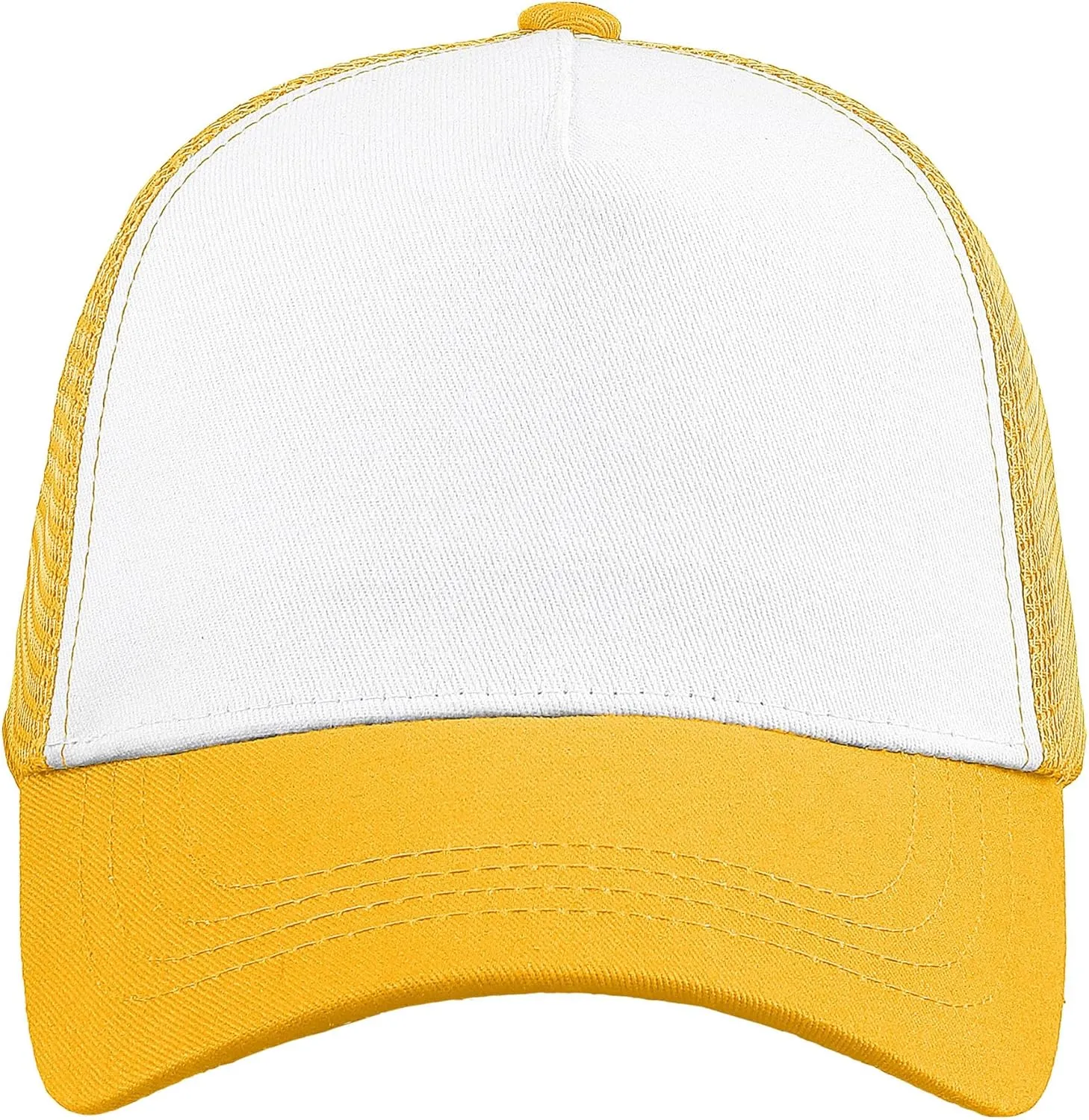 Falari 5-Panel Mesh Baseball Cap, Trucker Hat, Structured Plain Design, Cotton, Adjustable Size