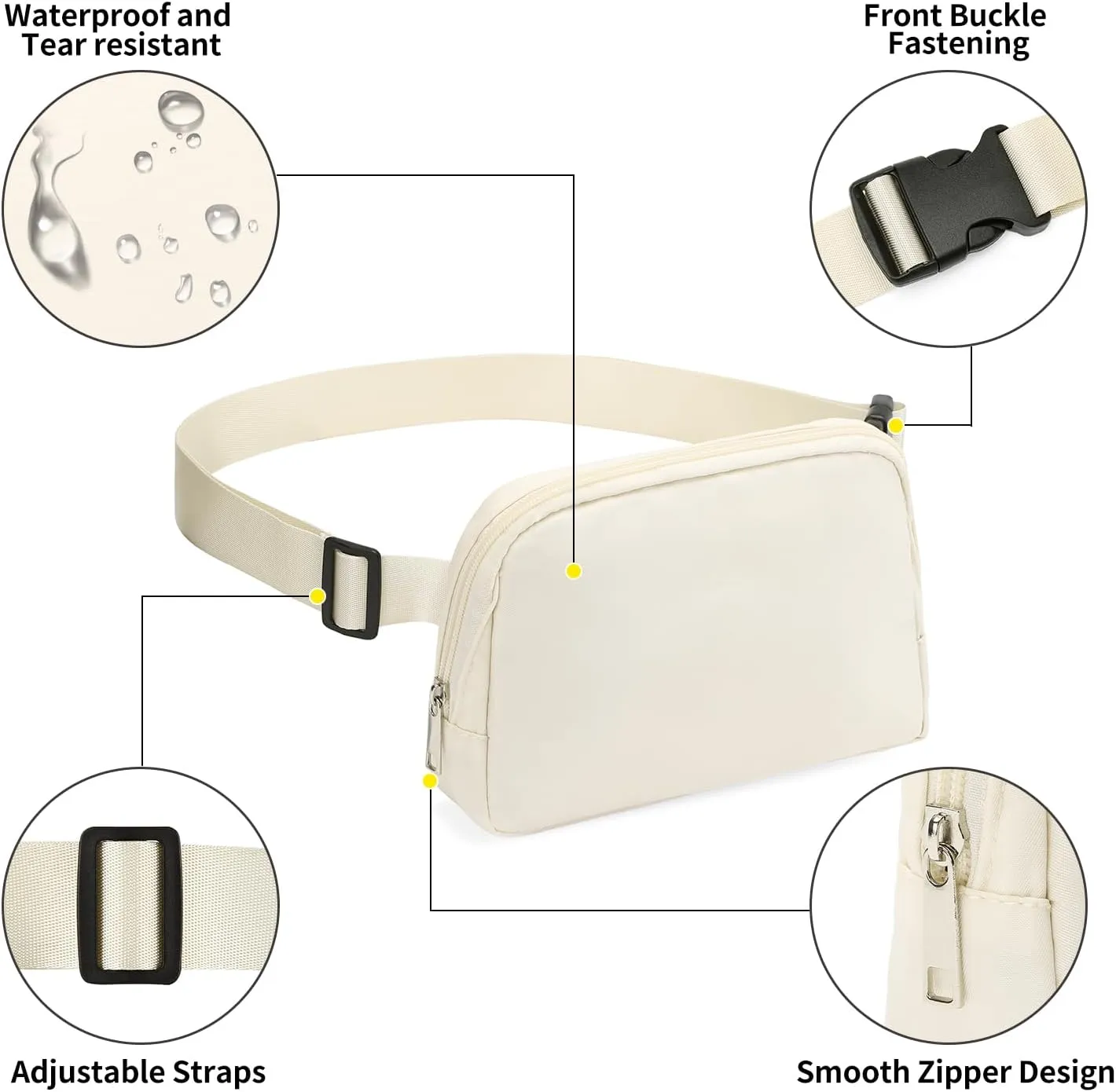 Fanny Pack Crossbody Belt Bag for Women Men with Adjustable Strap bum bag by Amxnx