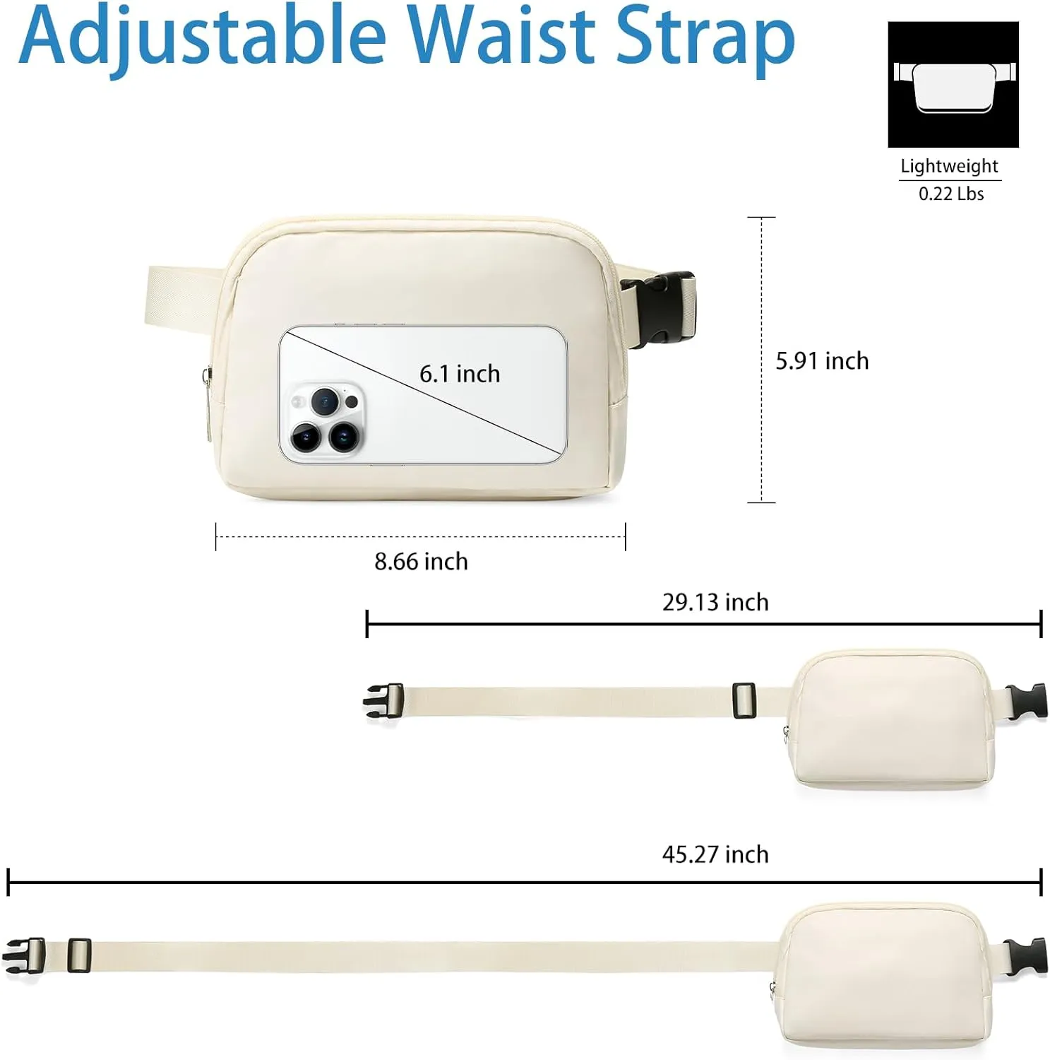 Fanny Pack Crossbody Belt Bag for Women Men with Adjustable Strap bum bag by Amxnx