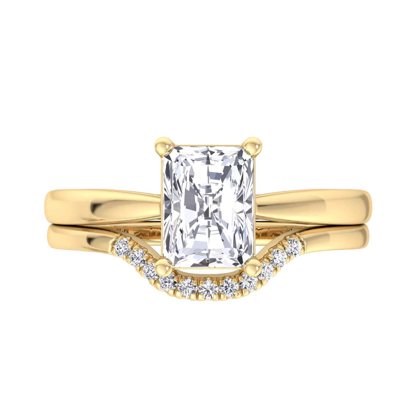 Garland - Matching Wedding Band with Curve (0.04 CT)