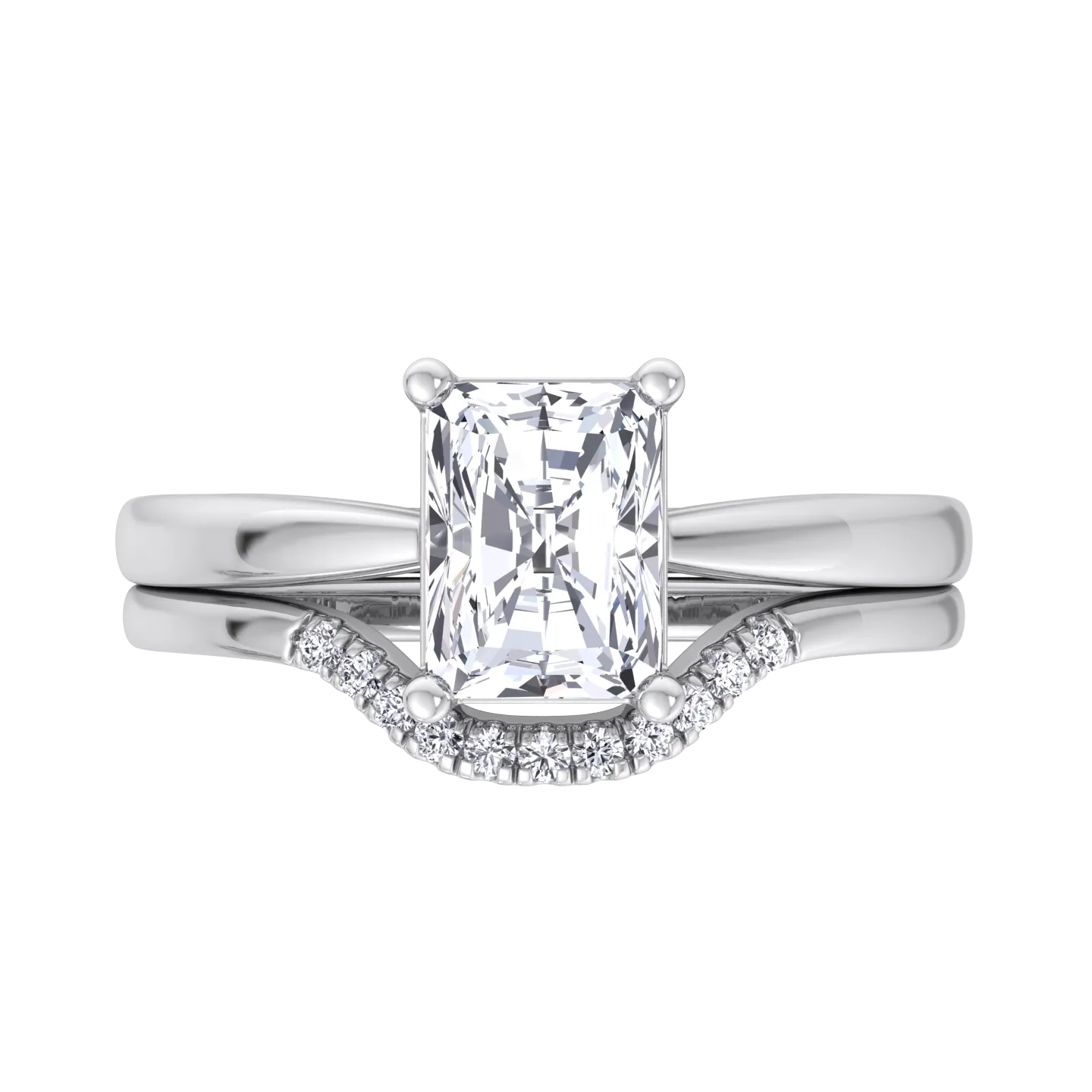 Garland - Matching Wedding Band with Curve (0.04 CT)