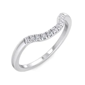 Garland - Matching Wedding Band with Curve (0.04 CT)