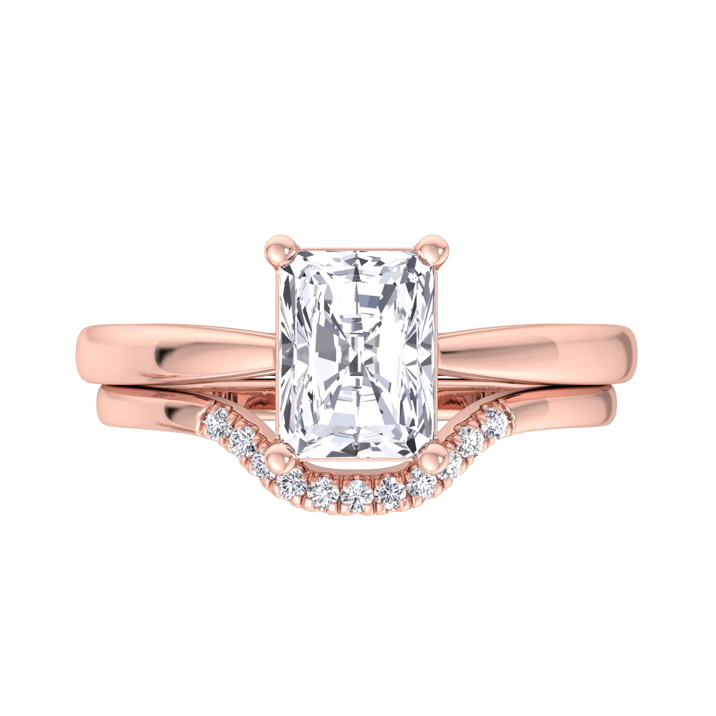 Garland - Matching Wedding Band with Curve (0.04 CT)