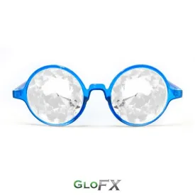 GloFX Kaleidoscope Glasses - Transparent Blue - Clear