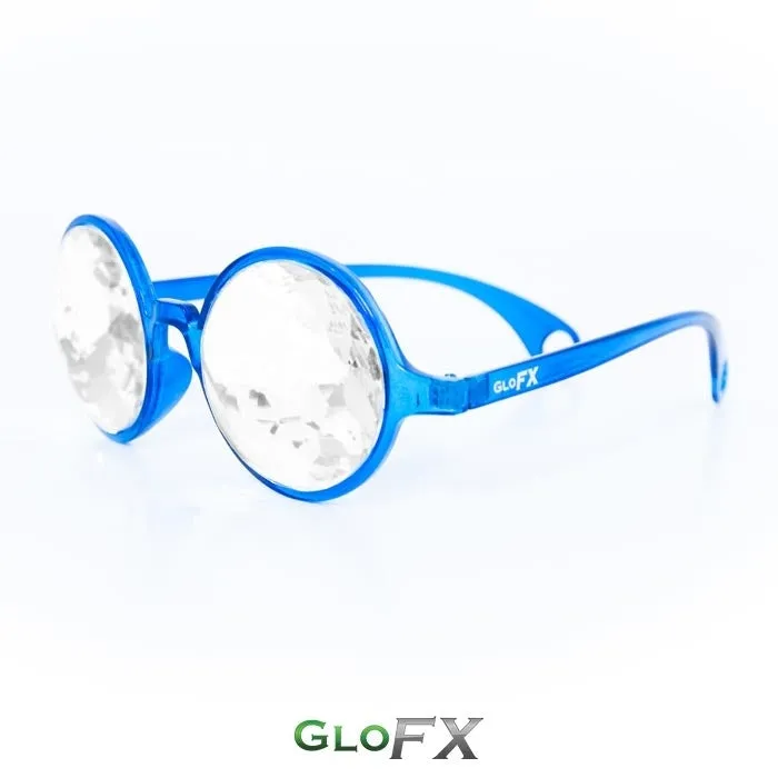 GloFX Kaleidoscope Glasses - Transparent Blue - Clear