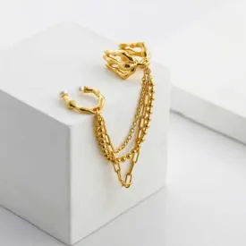 Gold Vermeil  Ear Cuff Earrings (1pcs)