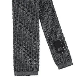 Grey Knit Tie