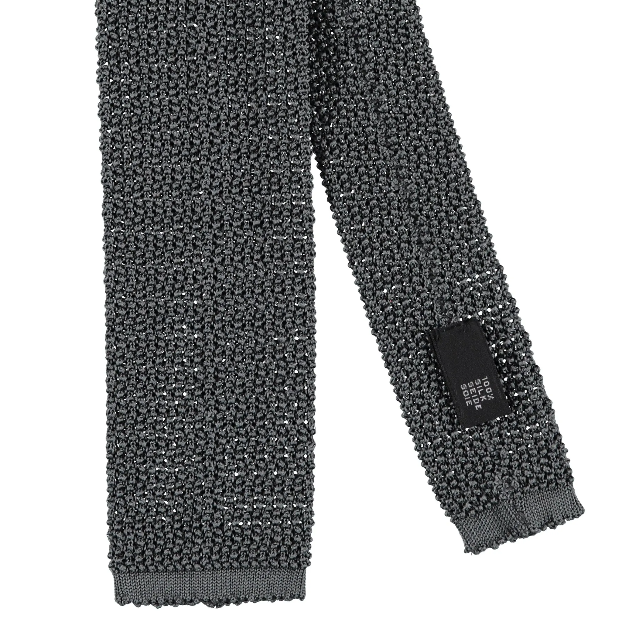 Grey Knit Tie