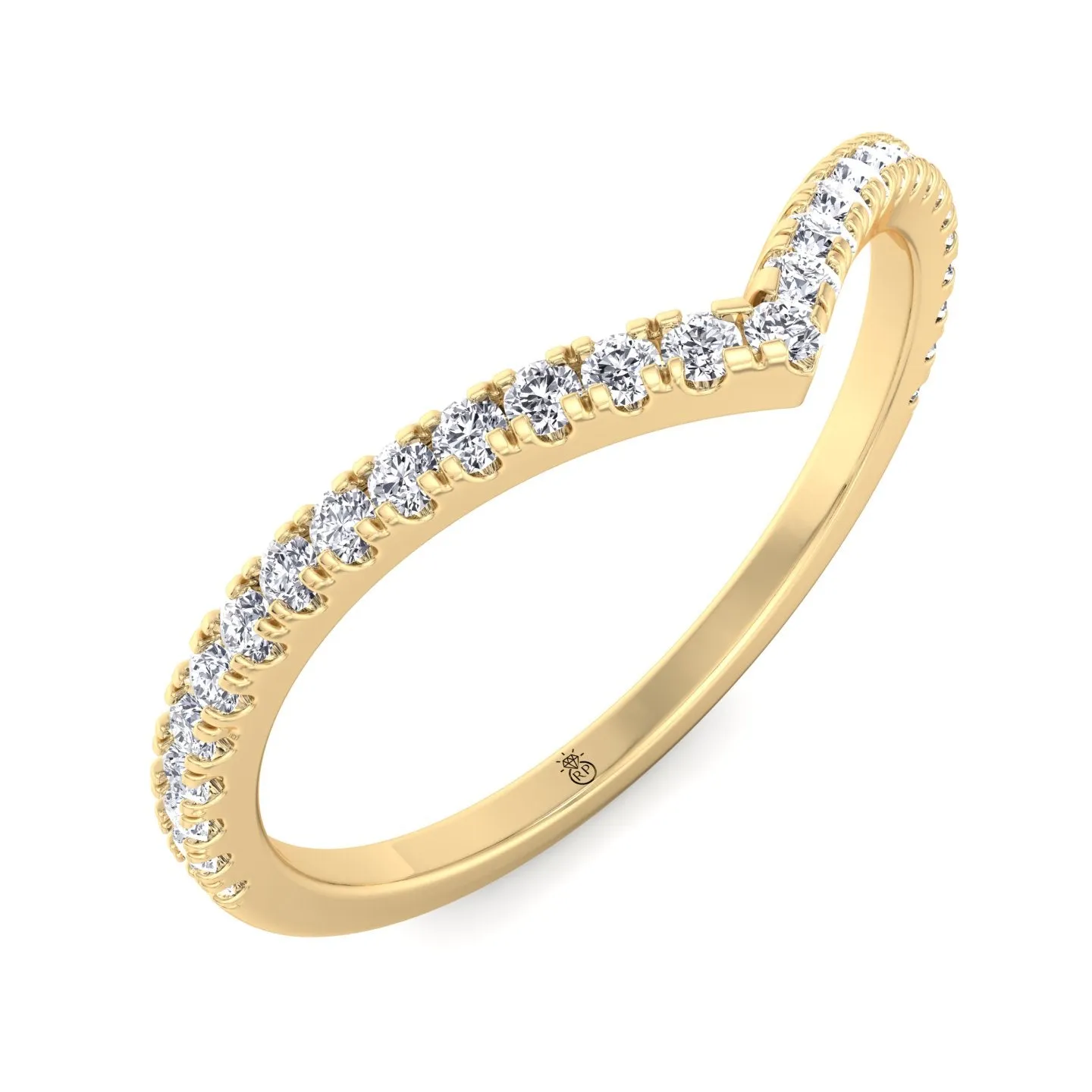 Guava - Matching Curved Pave Wedding Band (0.34 CT)