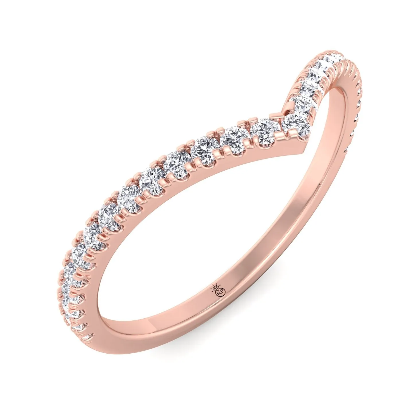 Guava - Matching Curved Pave Wedding Band (0.34 CT)