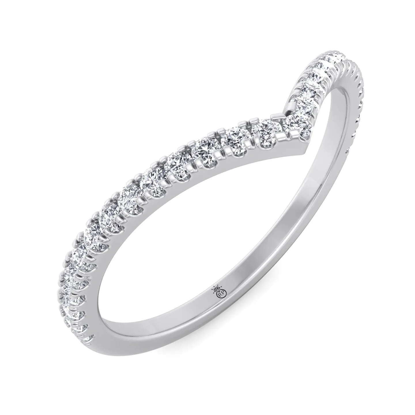 Guava - Matching Curved Pave Wedding Band (0.34 CT)