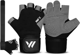 Gym Gloves Fitness Training Anti Slip Shock-Absorbing Weight Lifting Gloves Padded Grip Breathable Fingerless Workout Support for Men Women Cycling Exercise