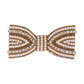 Hair Drama Co Embellished Hair Bow Alligator Clip - Gold