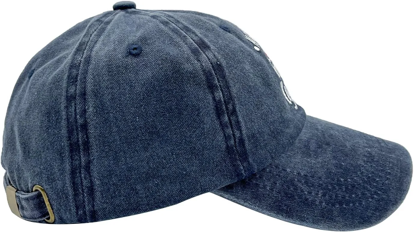 Happy Camper Embroidered Baseball Cap, Washed Adjustable Dad Hat for Men Women