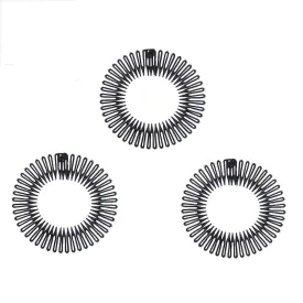 Headband - Full Circle Stretch Comb 3pcs Tooth Flexible Plastic Headband Clear for Women & Girls