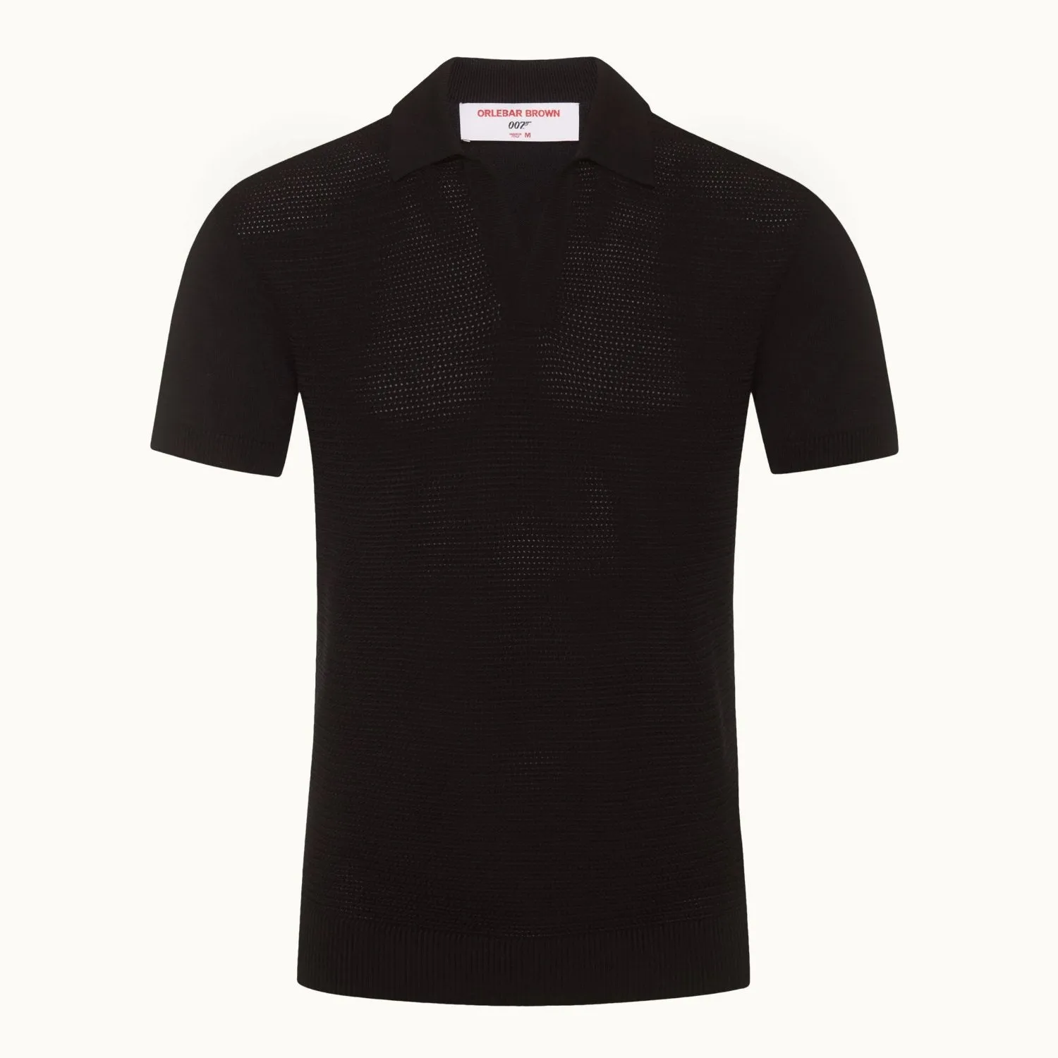 James Bond Tie Stitch Silk Cotton Polo Shirt - By Orlebar Brown