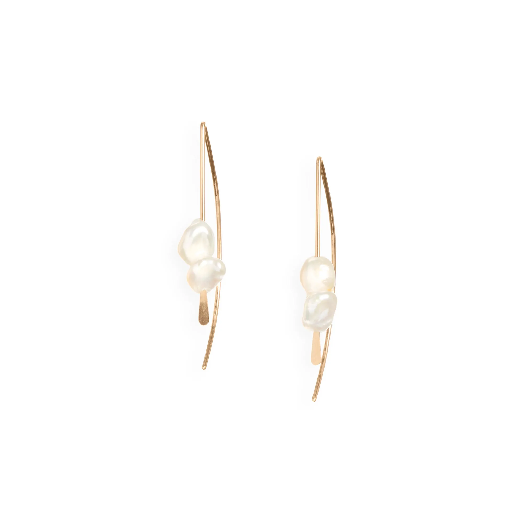 Keshi Pearl Arch Earring