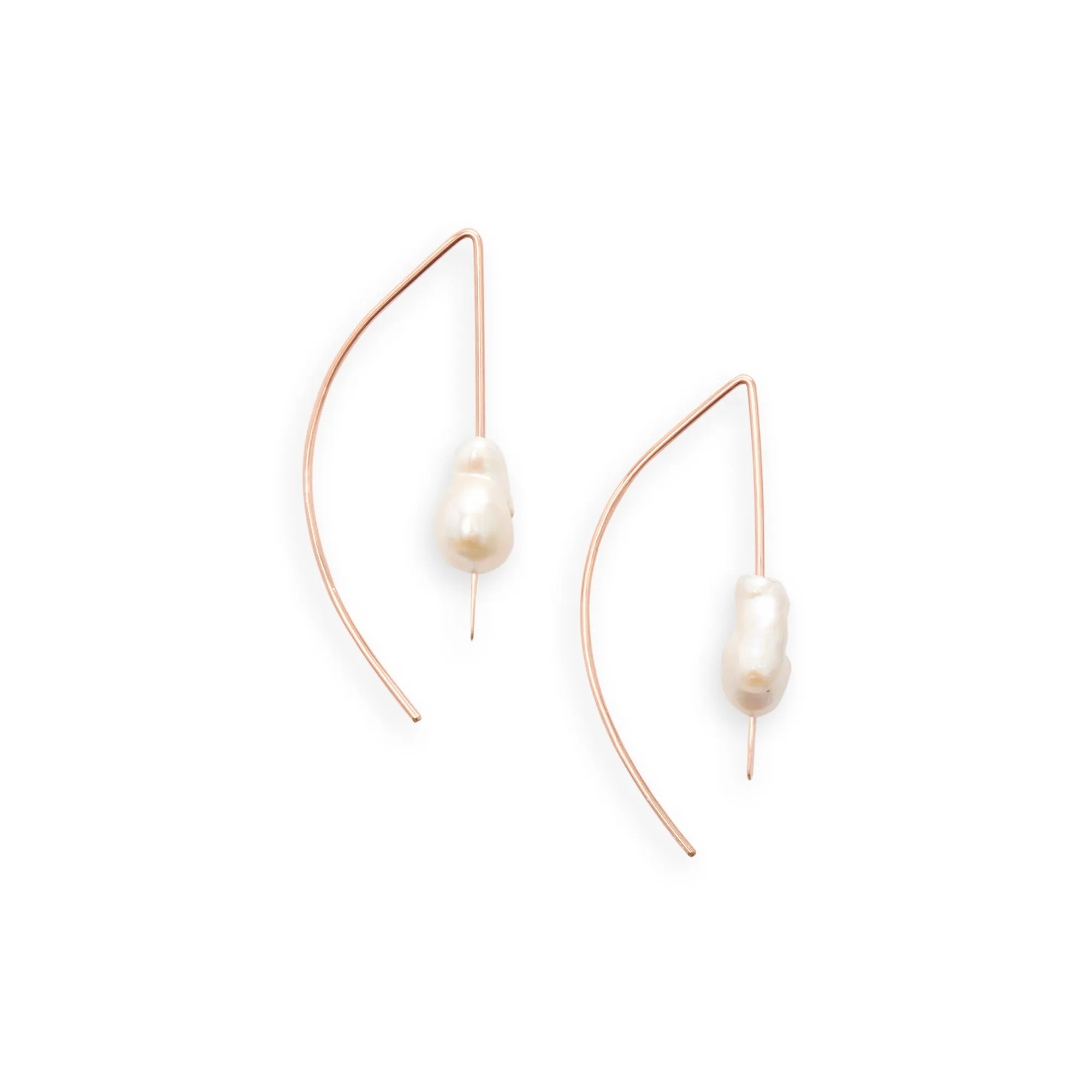 Keshi Pearl Arch Earring