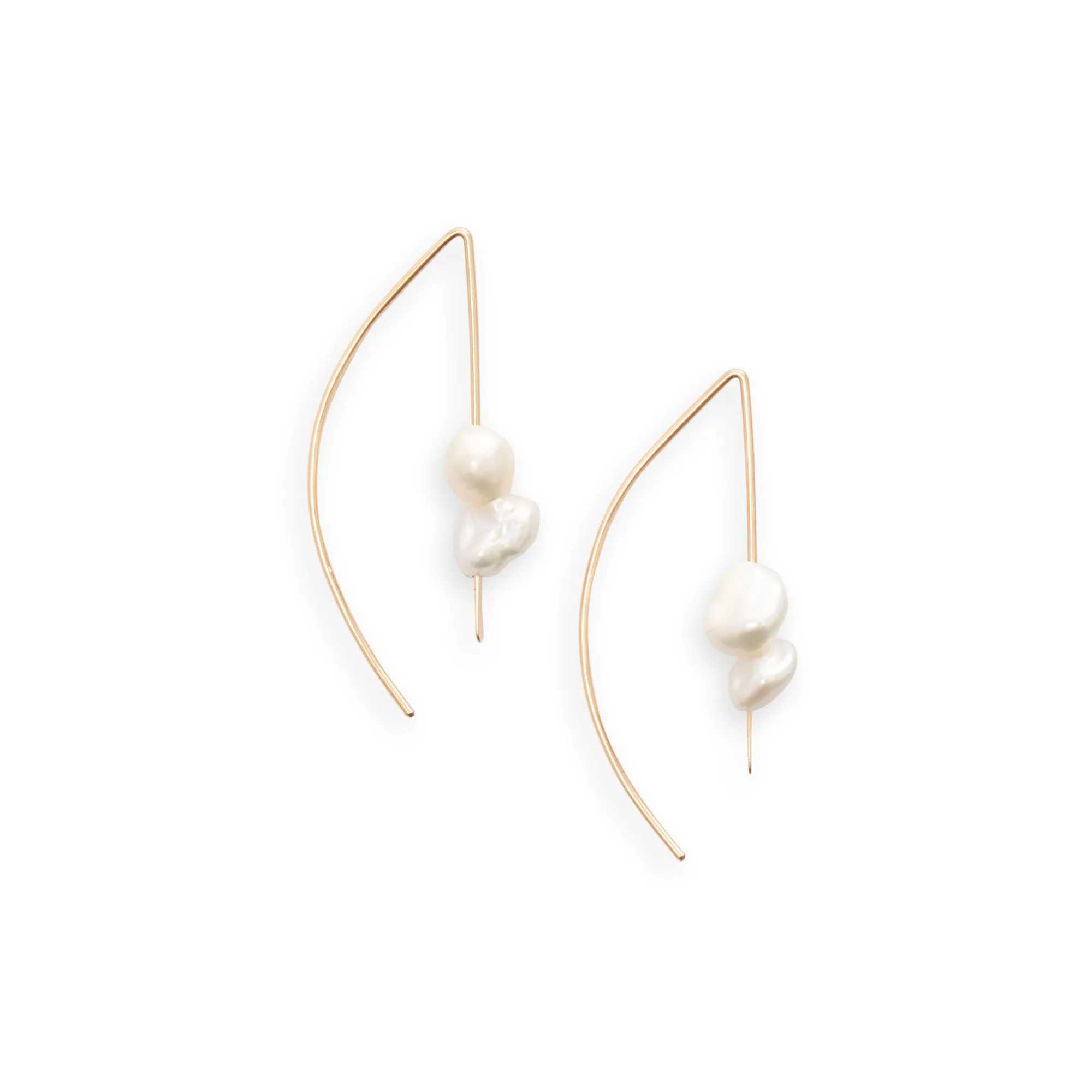 Keshi Pearl Arch Earring