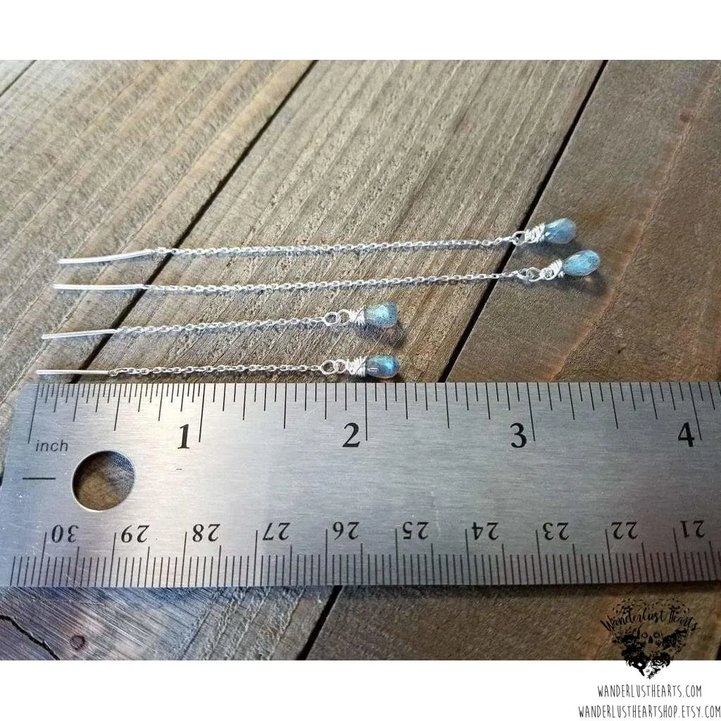 Labradorite drop Threaders