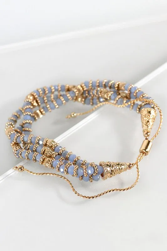 Layer Mix Beads drawstring Bracelet