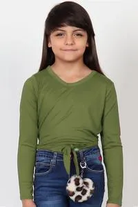 LOVE MY TEE- Knit Top w/ Front Tie