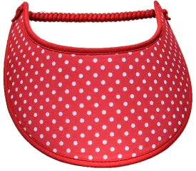 M597 Dots on Red Sun Visor Trimmed in Red