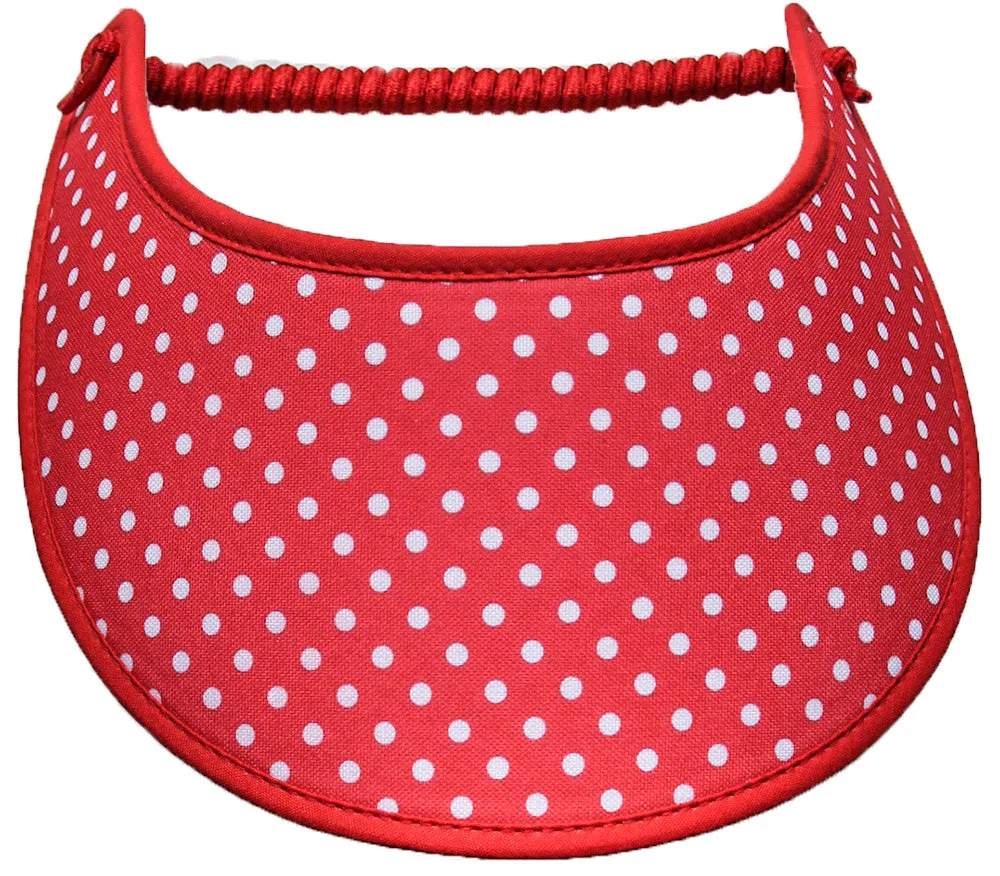 M597 Dots on Red Sun Visor Trimmed in Red